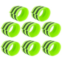 Unique Bargains 8 Pcs Green Reflective Bands for Wrist Reflective Wristbands High Visibility Cycling Riding Reflector Tape Straps