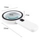 thumbnail image 5 of Lupa de lectura con 12 luces LED y lente de doble cristal con aumento de 30x. Para leer fácilmente monedas, sellos y mapas. Ideal para personas con degeneración macular., 5 of 5