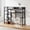 Black, variant on Demi Bonn 4-Tier Desk Shelf Desktop Display Rack, Metal Grid Panel with 6 Hooks, Monitor Stand for Home Office, Black