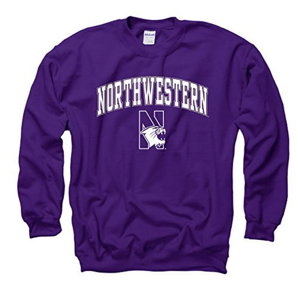 Campus Colors Northwest Wildcats Chandail en Molleton Adulte Arch & Logo Jour de Match Col Rond - Violet, XX-Grand
