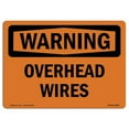 thumbnail image 1 of SignMission OS-WS-A-1218-L-12294 12 x 18 in. OSHA Warning Sign - Overhead Wires, 1 of 1
