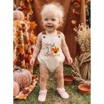 thumbnail image 6 of Cjfdfy Newborn Baby Boy Fall Thanksgiving Ouftits My First Thanksgiving Turkey Romper Turkey Embroidery Sleeveless Overalls Corduroy Bodysuit Cute Thanksgiving Fall Winter Outfit, 6 of 10