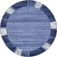 thumbnail image 1 of Unique Loom Tapis Design Contemporain Del Mar 6' x 6' Rond Bleu Marine/ivoire, 1 of 1