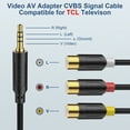 thumbnail image 6 of J&D 3 RCA Male to 3.5mm Female AV Audio Video Cable, 7.8 in, Compatible with TCL TVs, 6 of 7
