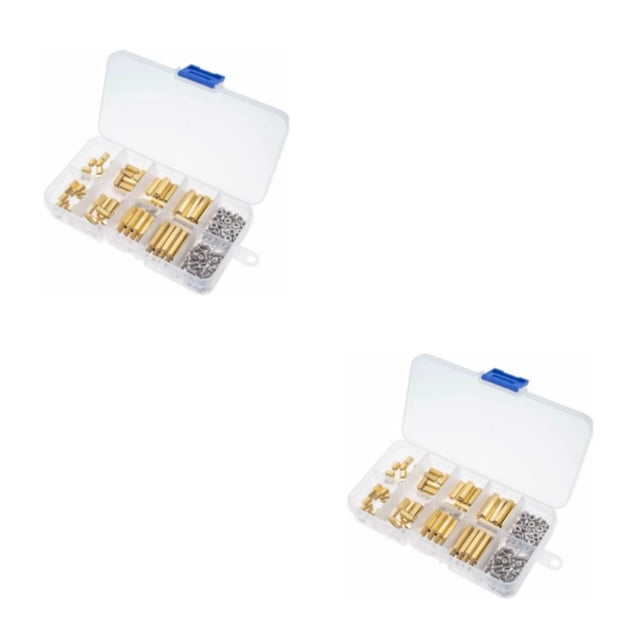 Speravity Separadores de latón y metal de 200 piezas - Kit de separadores de espaciador hexagonal duraderos y fáciles de almacenar M2.5 2piezas