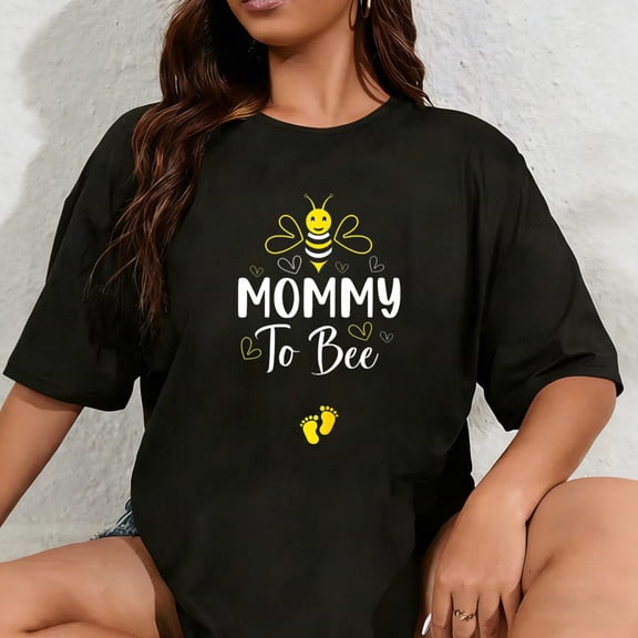 100% Cotton Unisex Mommy to Bee Pregnancy Announcement Baby Shower Mommy T-Shirt