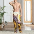 thumbnail image 2 of Susaid Daisy Sunflower Lazy Cat Print Mens Pajama Pants Set Sleep & Lounge Pants, PJ Bottoms with Pockets and Button Fly-3X-Large, 2 of 6