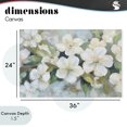 thumbnail image 4 of Stupell Industries Traditional Painted White Flowers in Leaves Canvas Art, 36 x 24, by Petals Prints Design, 4 of 8