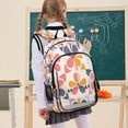 thumbnail image 7 of FORMRS Unisex School Backpack 17" Student Travel Bag with Laptop Compartment, Purple Retro Flower, 7 of 7