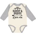thumbnail image 3 of Inktastic Nanny and Poppy Love Me Boys or Girls Long Sleeve Baby Bodysuit, 3 of 5