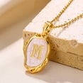 thumbnail image 5 of NICKSUN Irregular Initial Necklace, 18K Gold Plated A-Z 26 Letters Pendant Necklace for Women, Large Capital Monogram Tag Necklace, 5 of 25