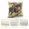 thumbnail image 4 of Creowell Throw Pillow Cover Vintage Wild West Cowboy Bucking Horse Western Decorative Pillow Case Home Decor Square White, 4 of 5