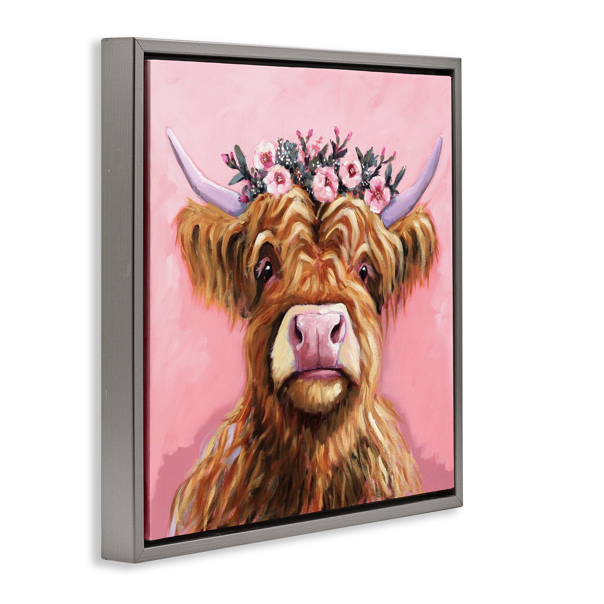 Stupell Industries Grace Of The Glen Gray Framed Floater Canvas Wall Art, design by Lucia Stewart