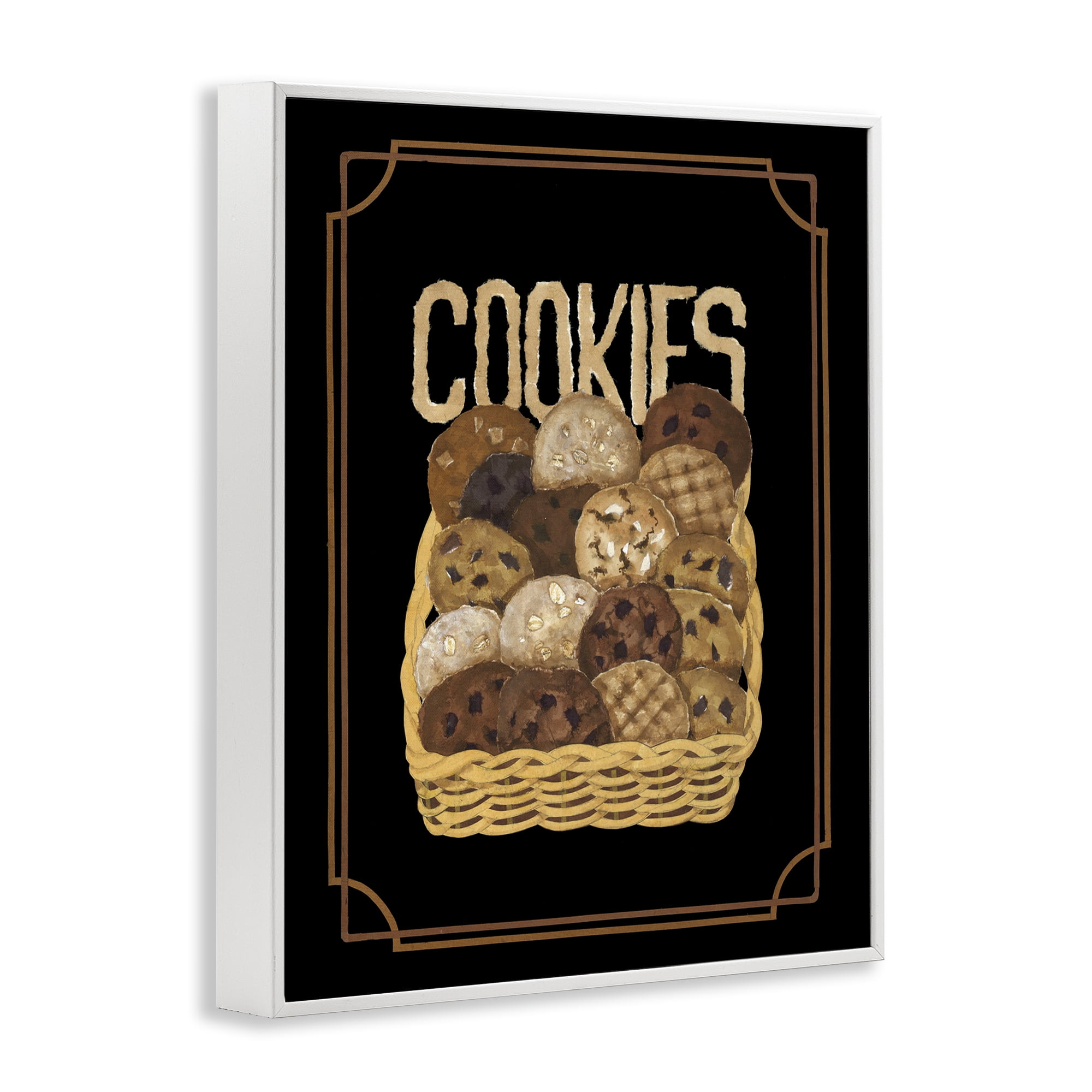 Stupell Industries Assorted Cookie Basket Food & Beverage Painting White Framed Art Print Wall Art, 11 x 14
