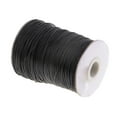 thumbnail image 1 of 170 Metros 1mm Hilo para Costura de Cuero Zulema Cordón de algodón encerado Negro, 1 of 7