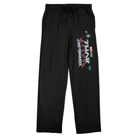 

Thor: Love & Thunder Movie Thunder Love Men s Black Sleep Pajama Pants-Small