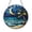 Acrylic 3.5 Inch, variant on Coastal Moonlit Beach Faux Stained Glass Round Window Decor2001
