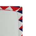 thumbnail image 2 of Ambesonne Americana Fitted Sheet, Red Half Triangles, Twin Size, Red Dark Blue and White, 2 of 2