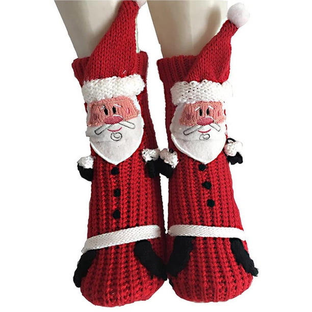 Moyic Calcetines navideños antideslizantes de punto para suéter, calcetines cálidos gruesos de invierno, calcetines bonitos de animales con dibujos Kits de decoración para fiestas No.2 Moyic HA046740-02