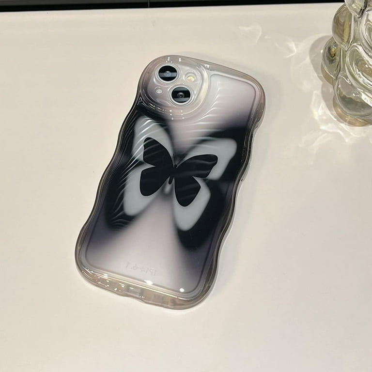 Butterfly Phone Case for iPhone 11, Cute Korean Dark Purple Line Rose  Butterfly Pattern Phone Cover for Women Girls - Walmart.com