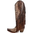 thumbnail image 4 of Corral Boots Womens Eagle Embroidered Studded Fringe Tall Snip Toe Cowboy, 4 of 4