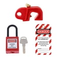 thumbnail image 3 of Juego de 3 cerraduras de seguridad automáticas industriales de color rojo eléctrico CB-01 / CB-02 CB-02-S, 3 of 9