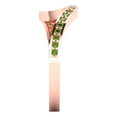 thumbnail image 4 of 0.21 ct Brilliant Round Cut Natural Peridot 18K Rose Gold Stackable Band SZ 6.5, 4 of 6