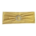 thumbnail image 3 of MDS Pack of 50 Spandex Chair Sashes Bow Ties With Buckle for Wedding - Gold, 3 of 8