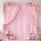 thumbnail image 1 of Cortinas de fondo PARTISKY Baby Pink de 4 x 3 m de poliéster, 1 of 8