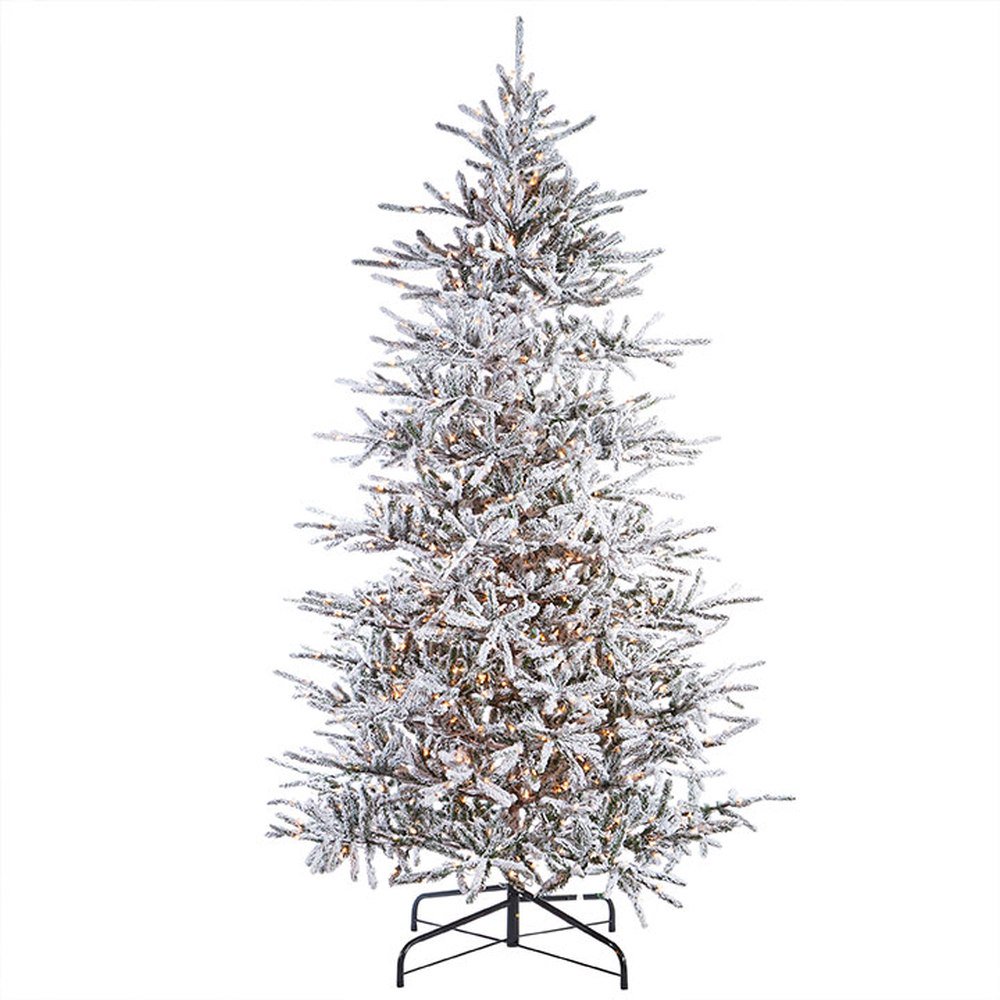 Raz Imports Greenery 9' PreLit Flocked Noble Fir Tree
