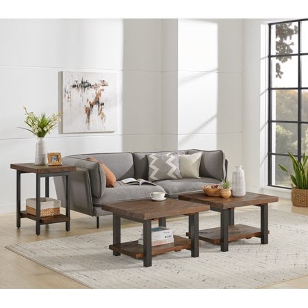 Alaterre Pomona 2-Tier End Table, Rustic Natural