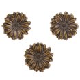 thumbnail image 3 of 10 Sets Zinc Alloy Retro Daisy Shape Snap Button Costume Bag Buckle Fittings Clasp Button Craft with Base Accessories (Bronze), 3 of 9