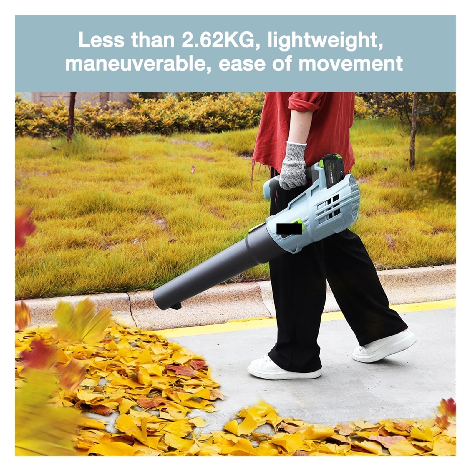 20V Cordless Leaf Blower Cordless Variable Speed Air Blower For Leaves,Dust,Snow Blowing Garden Power Tools Cleaner ,2 IN 1 Trimmer & Edger