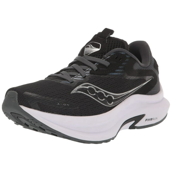 Saucony Women's AXON 2 Running Shoe, Black/White, 6