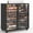 Modern Black, variant on WOPITUES 8-Drawer Wooden Rolling Craft Storage Cart, Organizer Drawers with Dividers,Modern Black