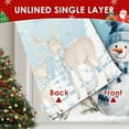thumbnail image 4 of Christmas Kitchen Curtains, Blue Snowman Xmas Balls Winter Deer Snowflakes Short Window Drapes Set of 2, Window Treatment Tier Curtains for Kitchen Over Sink Dining Room Decor (28x40 Inch), 4 of 6