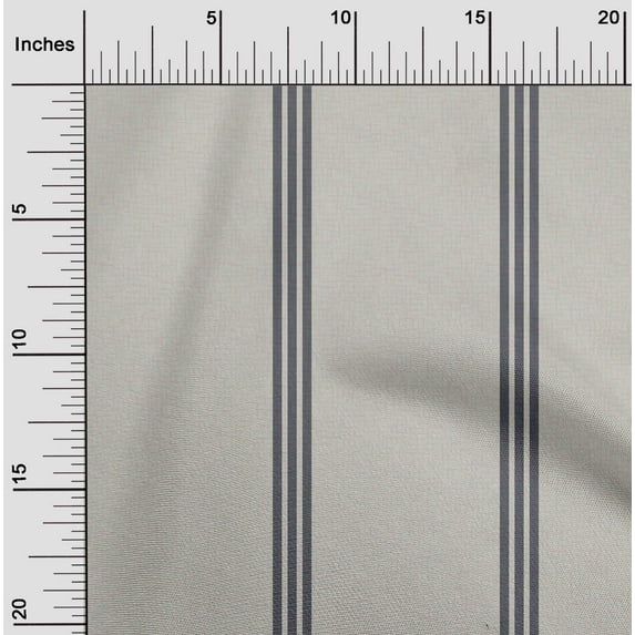 oneOone Cotton Cambric Light Gray Fabric Wide Stripe Diy Clothing Quilting Fabric Print Fabric By Yard 56 Inch Wide