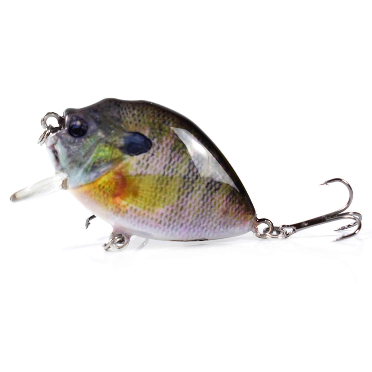 2 section 3D 6 inch Bluegill swimbait Brush Tail Lunker Lure Bass 2 ounce 