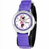 Disney Kids Minnie Mouse Purple Velcro Band Time Teacher Watch