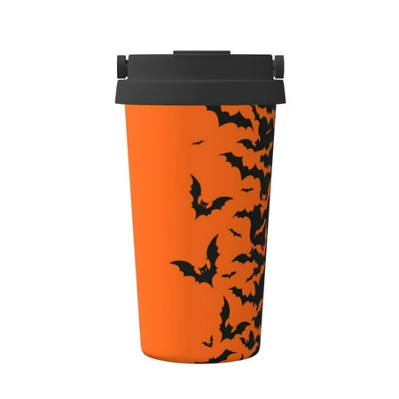 

KLL Halloween Bats Pattern Stainless Steel Vacuum Insulated Tumbler - Carry Insulated Coffee Mug - Reusable Insulated Cold Brew Iced Coffee Cup Thermos