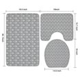 thumbnail image 3 of Gray Geometric Arrow Pattern Bathroom Rugs Sets 3 Piece,Toilet Cover Set,Absorbent Non Slip Bathroom Mats Sets with U-Shaped Contour Rug Toilet Rug Set, 3 of 5