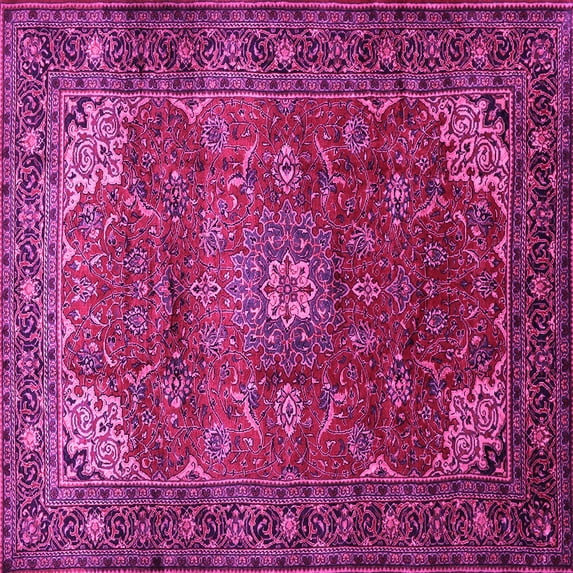 Ahgly Company Indoor Square Persian Pink Traditional Area Rugs, 3' Square