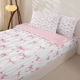 thumbnail image 3 of Homewish Ribbon Bow Knot Zipper Twin Comforter Sets with Fitted Sheet and 2 Pillowcases,Light Pink Cute Bowtie Zipper Bedding Set For Bowknot Lovers,Reversible,4 Pieces, 3 of 7