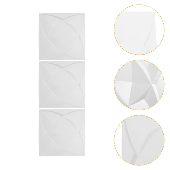 OUNONA PVC 3D Wall Panels for Decorative Backdrops 3D Wallpaper for Wedding Party Room 3pcs