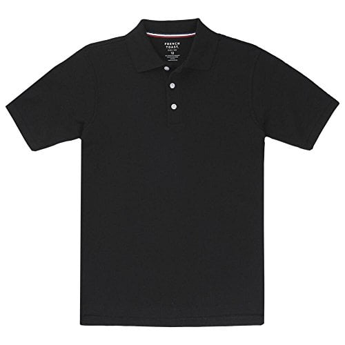 French Toast Short Sleeve Pique Polo Boys Black 10