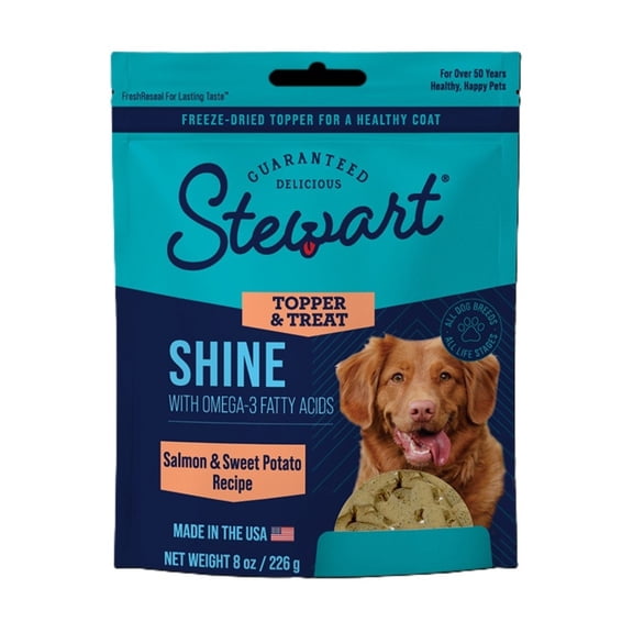 Stewart Freeze Dried Dog Food Topper Salmon & Sweet Potato (Shine) - 8 oz. Pouch