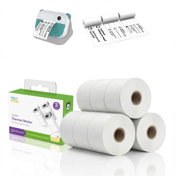 myFirst Camera Insta Wi Thermal Sticker White with Strips ( Label)