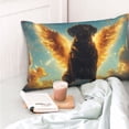 thumbnail image 4 of Pofeuu Golden Cloud Winged Dog Print Polyester Microfiber Plush Pillowcases, Super Soft and Cozy Pillow Case Covers with Envelop Closure（Pillow core not included）-20"x30", 4 of 6