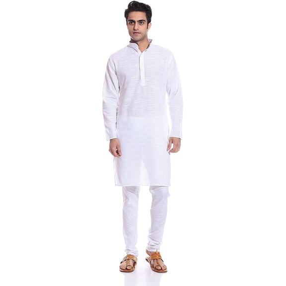 Royal Kurta Men's Cotton Kurta Pyjama Set (ROYAL_144_White_X-Large)