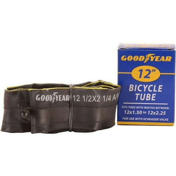 Goodyear 12" x 1.5"-2.125" Bike Tube, Black